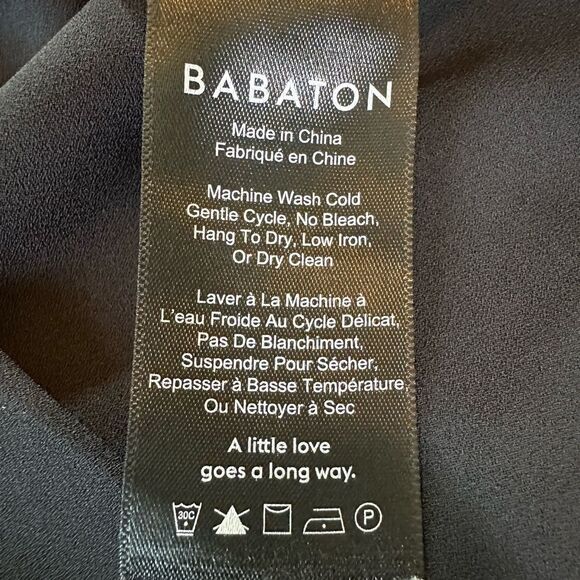 ARITZIA BABATON Women’s Asymmetrical Hem Sleeveless Blouse Black Size Medium - Picture 9 of 9